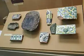Fragments de céramique (XVIIe&nbsp;siècle).