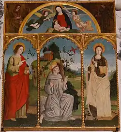 Retable des stigmates de saint François anciennement attribué à Andrea de Cella, en 1520