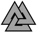 En forme de nœud de trèfle, ou triquetra (unicursal)  (Knot Atlas 3_1)