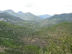 Vallée de la Roanne depuis le Pas de l'Échaillon.