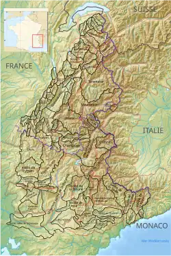 Carte de localisation du Royans dans les Alpes françaises.