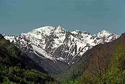 La vallée de Vicdessos et le pic du Montcalm.