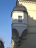 Hôtel MynierFaçades (dont l'échauguette) et toitures, cage d'escalier