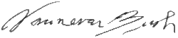 Signature de Vannevar Bush