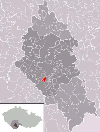 Localisation de Včelná