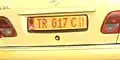 Ancien format de plaques pour taxis.