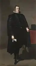Atelier de Velazquez, copie conservée au musée Isabella Stewart Gardner de Boston du portrait officiel de Philippe IV  dans sa version finale.