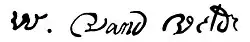 signature de Willem van de Velde le Jeune