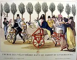 Démonstrations françaises au jardin du Luxembourg, en 1818.
