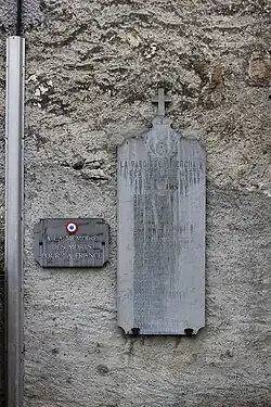 Plaque morts pour la France.