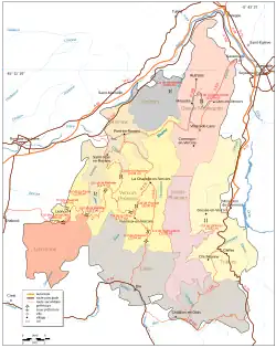 Carte routière du Vercors