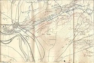 En 1917 entre le village et la côte du Poivre.