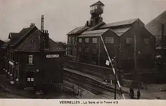 La gare et la fosse no&nbsp;3 vers 1910.
