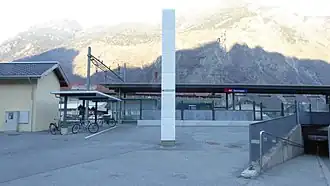 Entrée de la gare de Vernayaz.