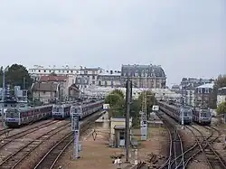 Les voies vues du pont de la rue de Clagny.