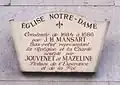Panneau rappelant que l'architecte est Jules Hardouin-Mansart.