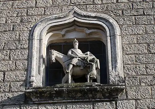 Saint Martin sur la façadeEglise Saint-Martin, XIVe siècleVerseilles-le-Bas,(Haute-Marne).