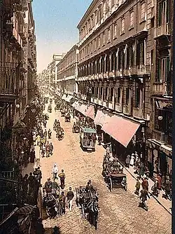 Image de la via Toledo à la fin du XIXe&nbsp;siècle