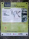 plaque sur la roche, au départ