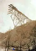 Viaduc du Viaur en construction.