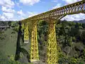 Le viaduc et la vallée du río Malleco