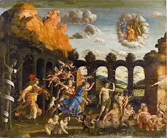 Minerve chassant les Vices du jardin de la Vertu par Andrea Mantegna (entre 1499 et 1502).