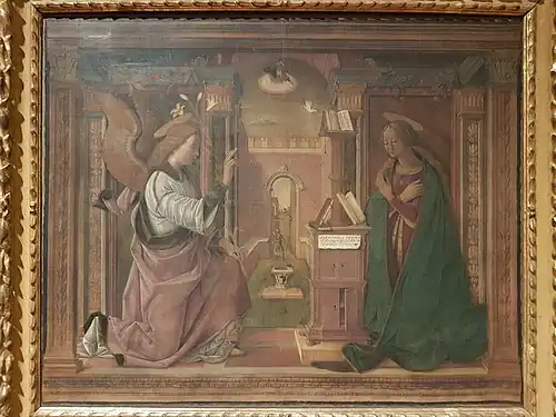 Annonciation, Pinacothèque nationale de Ferrare (vers 1465-1470).