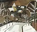 Le clocher (neige), non daté (60,5 x 70,5 cm), Collection privée