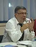 Alain Vidalies lors d'un débat sur les retraites à La Courneuve