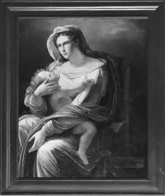 Vierge à l'Enfant de Simone Vaulchier du Deschaux. Premier quart du XIXe siècle.