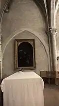 Le tableau, à droite de l'autel.