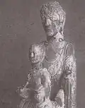 Vierge de Chassignoles avant toute restauration.