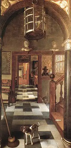 Vue d'un corridor, 1662Dyrham Park.
