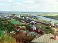 Vladimir : quartier de la gare et rivière Kliazma en 1911, par Sergueï Prokoudine-Gorski.