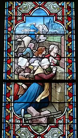 Verrière dite de la fuite de Santerre en l'église de Vihiers.