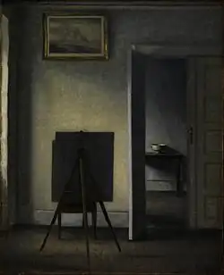 Intérieur avec chevalet, 1910, Copenhague, Statens Museum for Kunst.