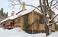 La villa Elfvik en hiver.