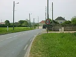 Photographie représentant l'entrée du lieu-dit Villemeneux