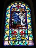 Un vitrail dans l'église.