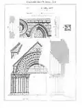 Détails de la façade et du portail.