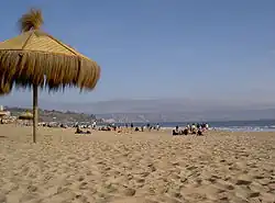 La grande plage de Reñaca.