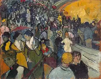 Vincent van Gogh, les arènes d'Arles lors d'une corrida, en 1888