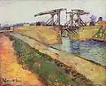 … avec route au bord du canal (F 400 / JH 1371, 59,6 × 73,6 cm, mars 1888, Musée Van Gogh)