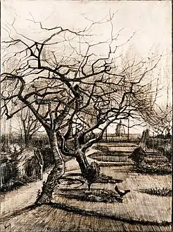 Le Jardin du presbytère de Nuenen en Hiver, 1884, musée des Beaux-Arts de Budapest (F1130, JH465).