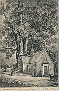 Illustration de la chapelle au XVIIe&nbsp;siècle.