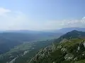 La vallée de Vipava vue du mont Nanos