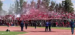Virage sud au stade Boumezrag (2019)