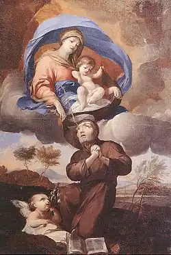 Simon Stock recevant le scapulaire de Notre-Dame (XVIIe siècle) (Marseille)