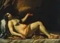 Jacques Blanchard ou Virginia Vezzi (attribution discutée), Danaë, 1620-1630, huile sur toile, 93.4 × 128.4 cm, Austin, Blanton Museum of Art