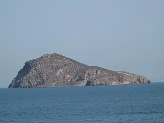 Vue de l'île du Congrès du cap de l'Eau